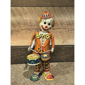 44 NEW FOSSIL TK TOYS CIRCUS CLOWN Wind Up‎ Tin Toy